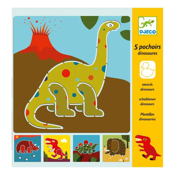 Djeco 5 pochoirs dinosaures