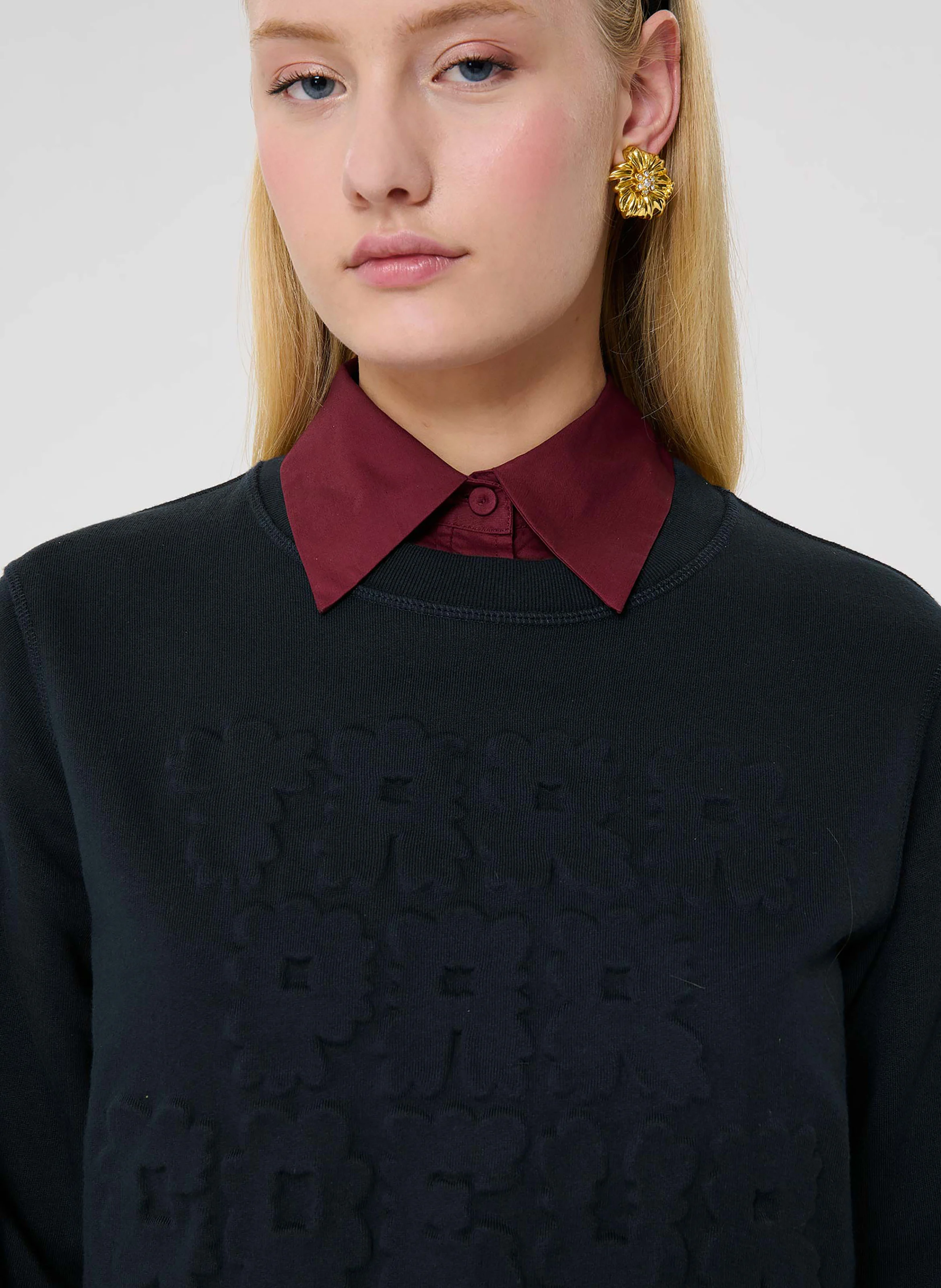 PRESTO - Pull droit en coton bio| Bleu