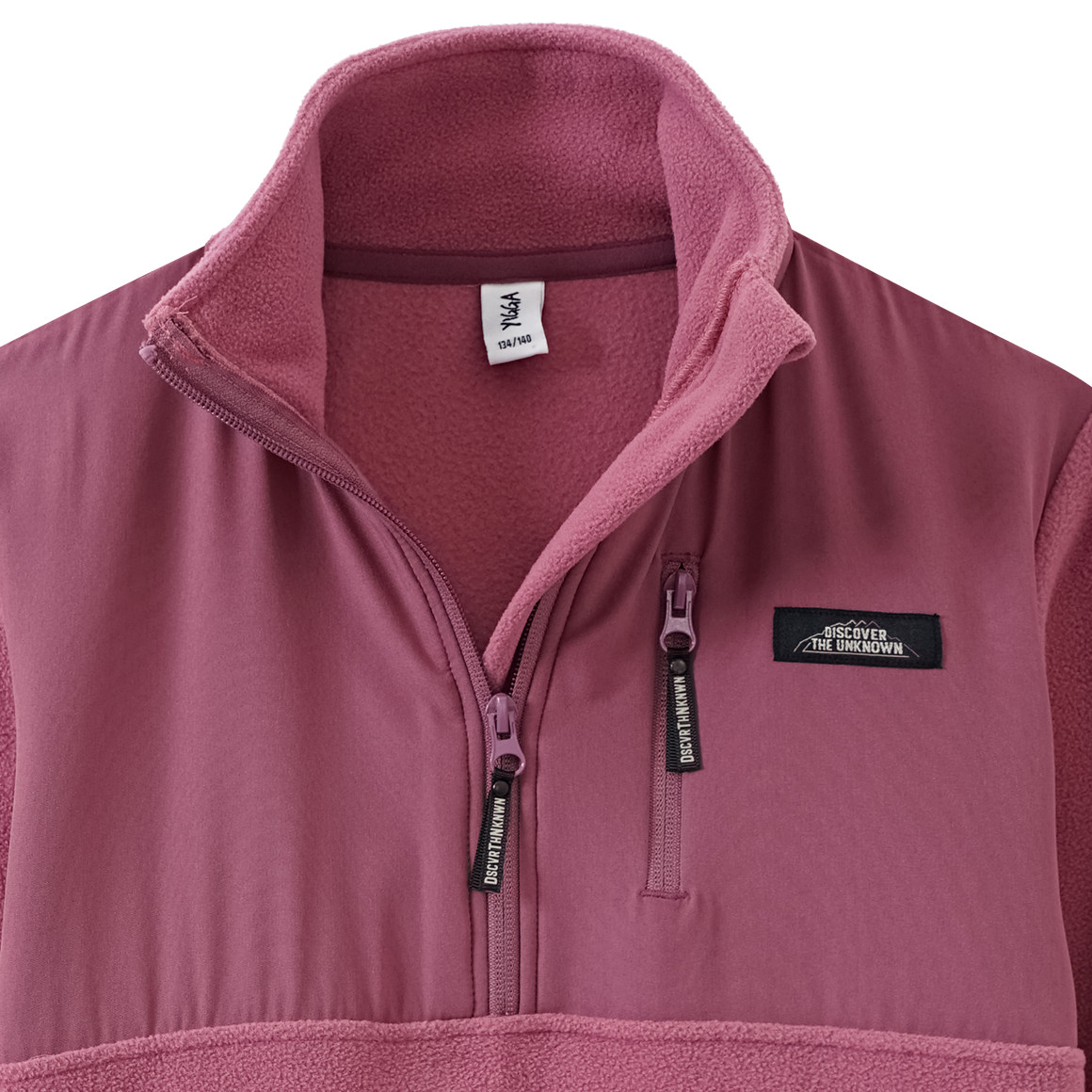 Yigga Mädchen Fleecepullover mit Stehkragen beere