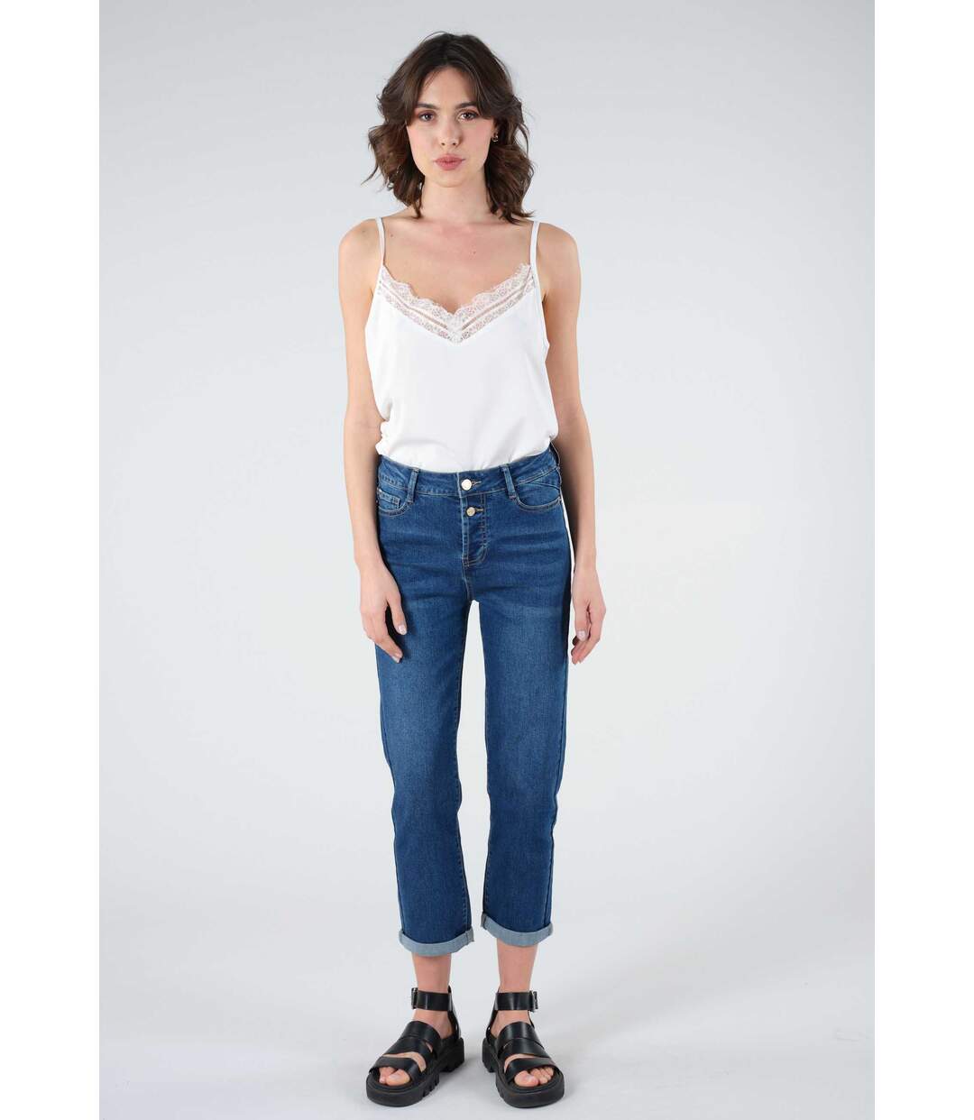 Jeans mom regular délavé DJENA