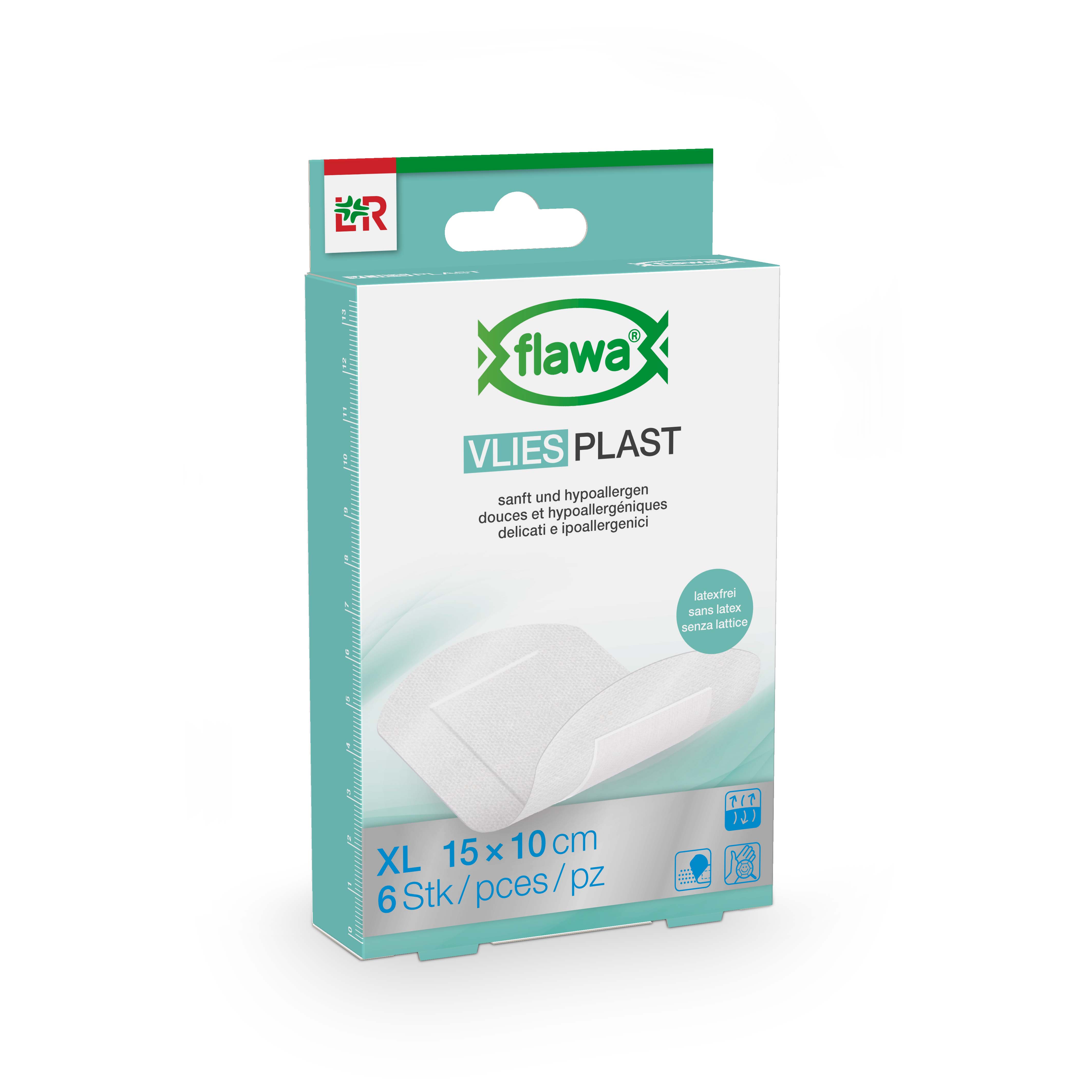 FLAWA Vlies Plast Pflasterstrips 10x15cm 6 Stk