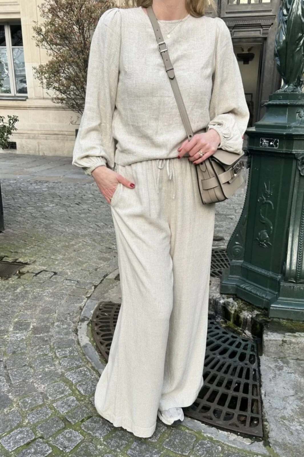 Neo Noir Lissabon Soft Linen Pants sand