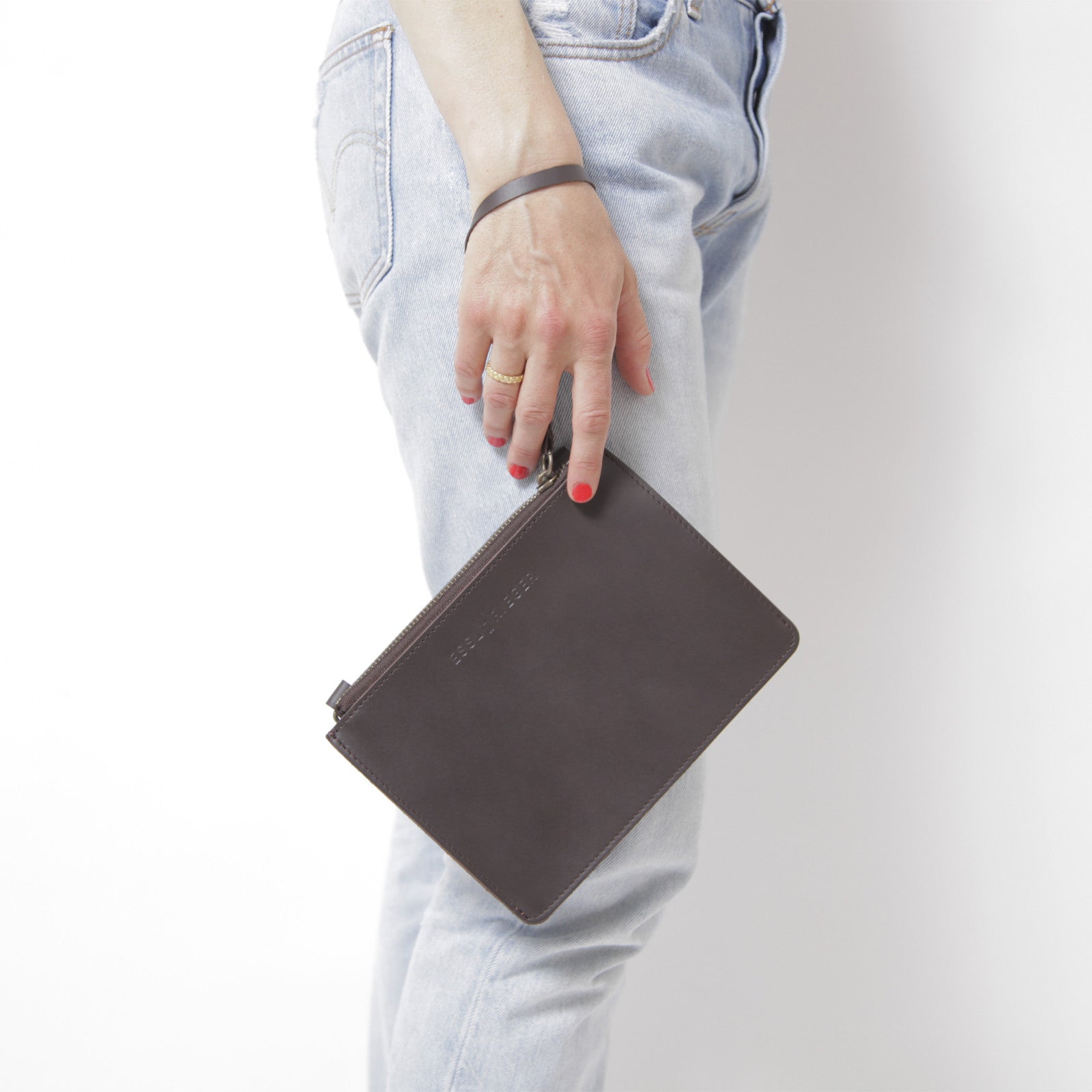 Clutch Chelsea Leder Braun