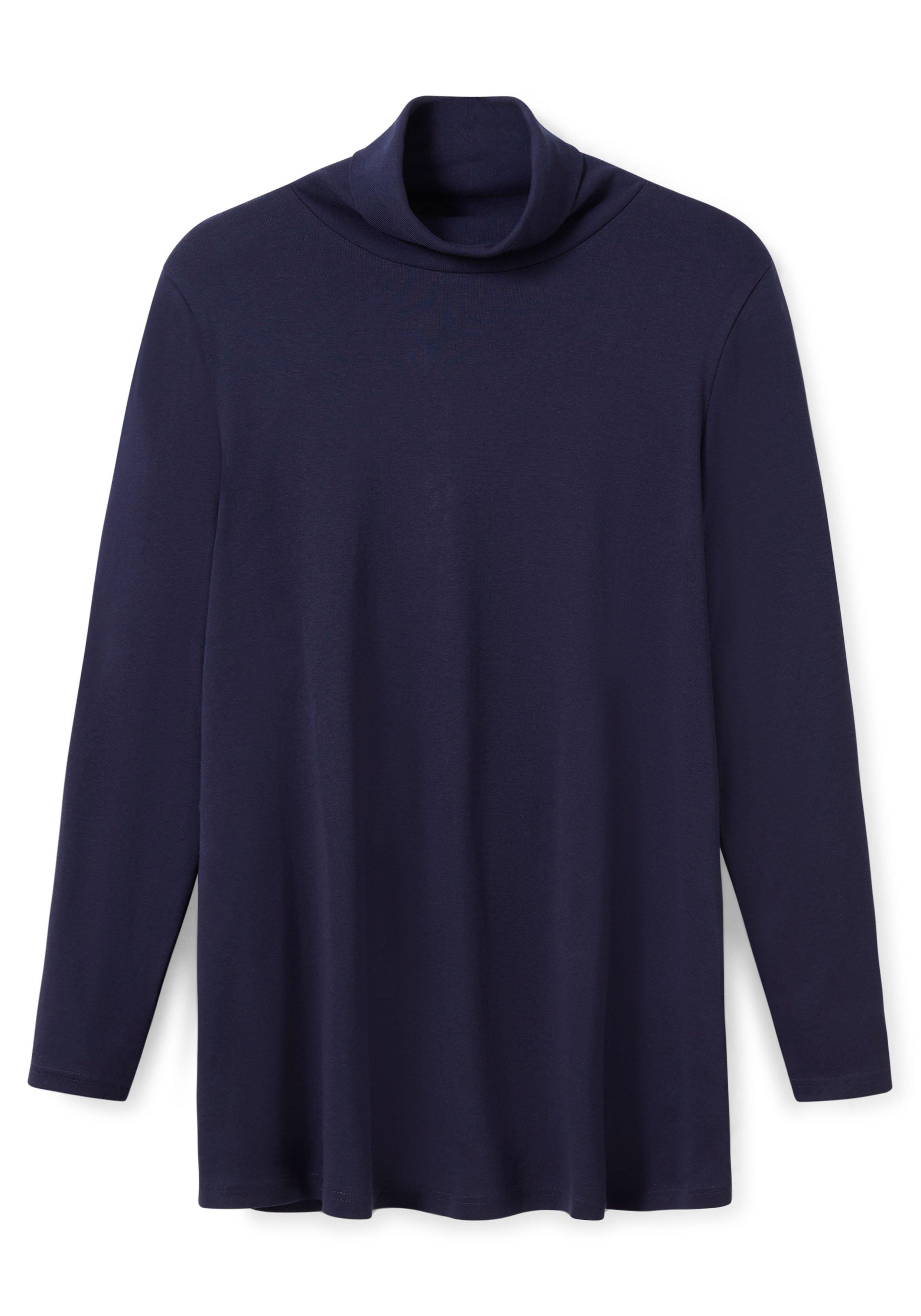 Langarmshirt mit Rollkragen, in A-Linie