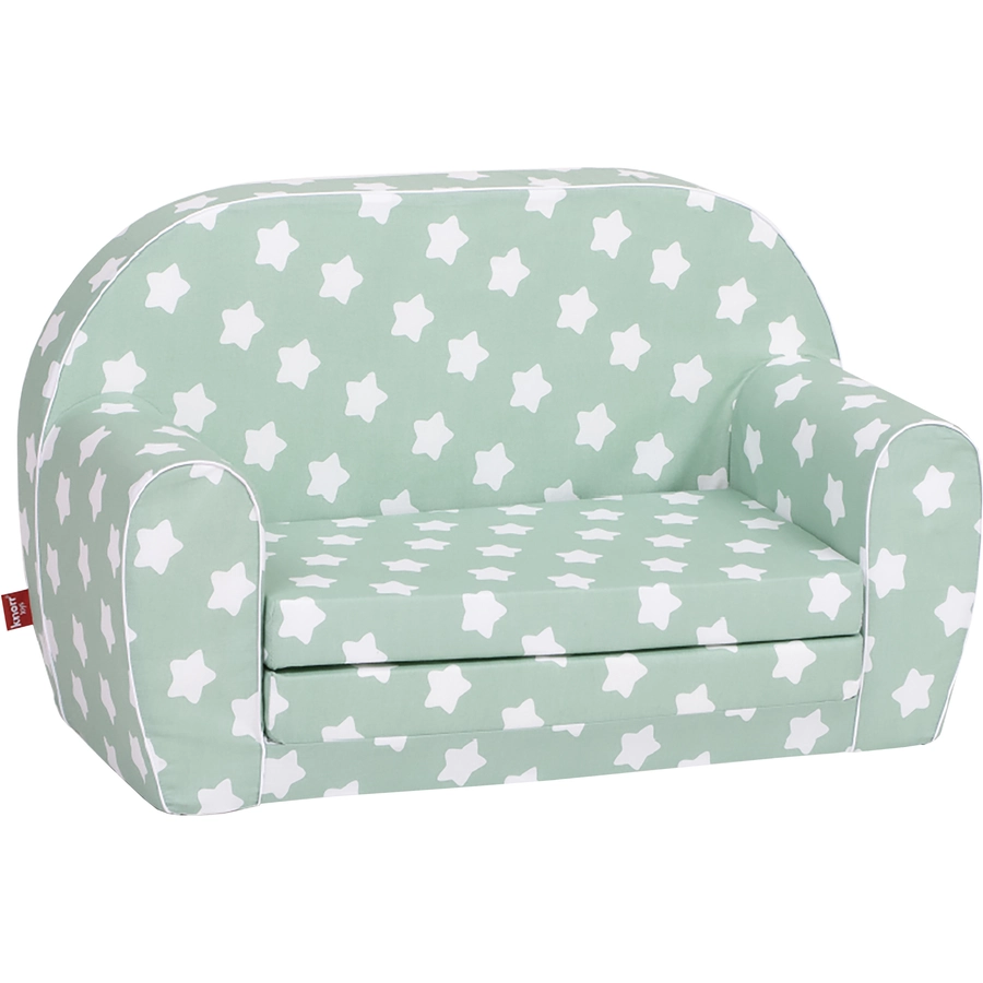 knorr toys® Kindersofa Green white stars grün
