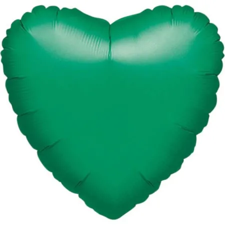 amscan Folienballon Metallic Green Heart 43 cm