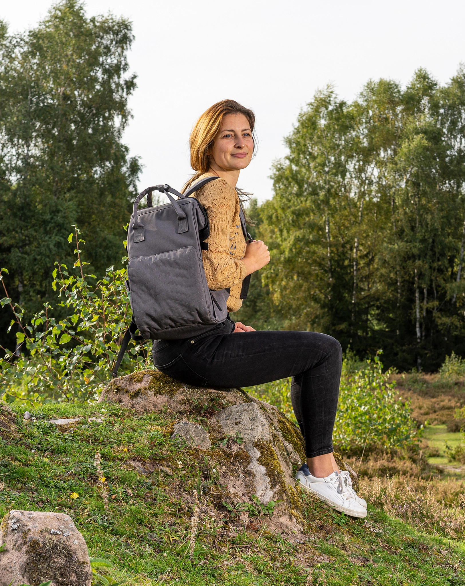 Wickelrucksack GROWING in grau