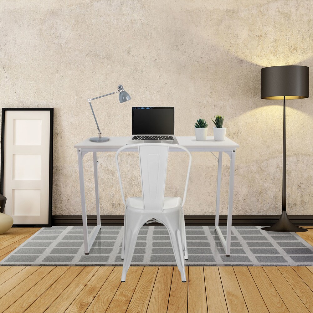 Schreibtisch WORKSPACE I Melaminharzbeschichtete Spanplatte, Gestell pulverbeschichteter Stahl hjh OFFICE