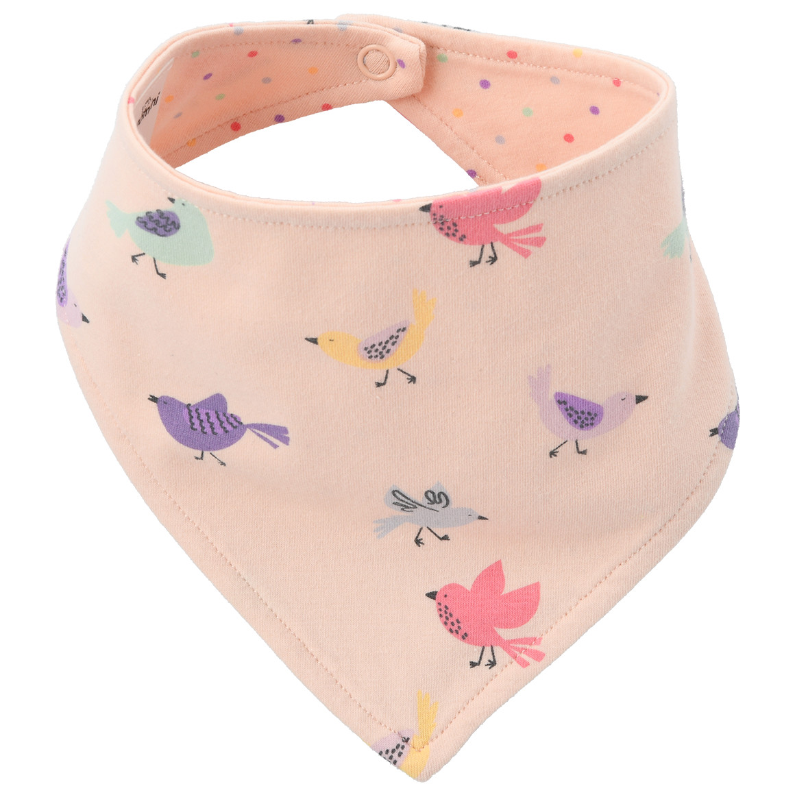 Topomini Baby Bandana mit Vogel Motiven zartrosa