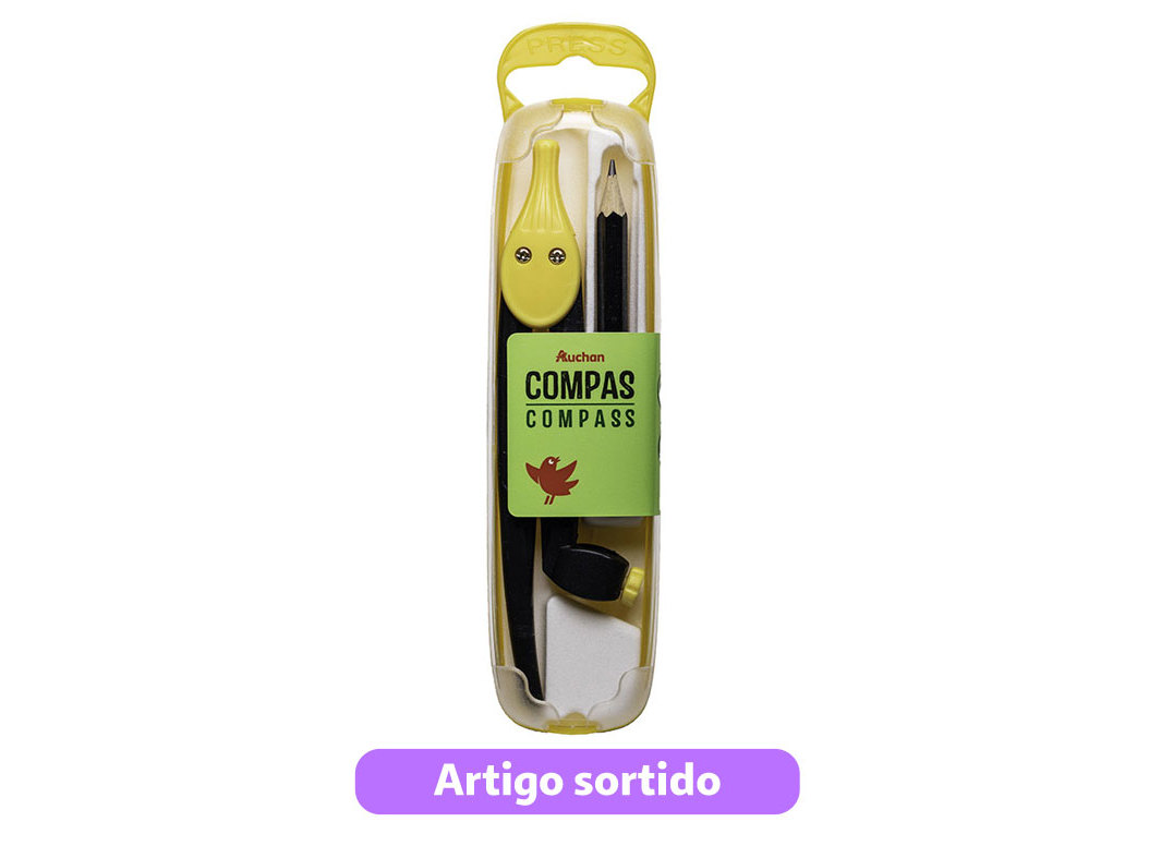 COMPASSO AUCHAN EM PLASTICO CORES SORTIDAS