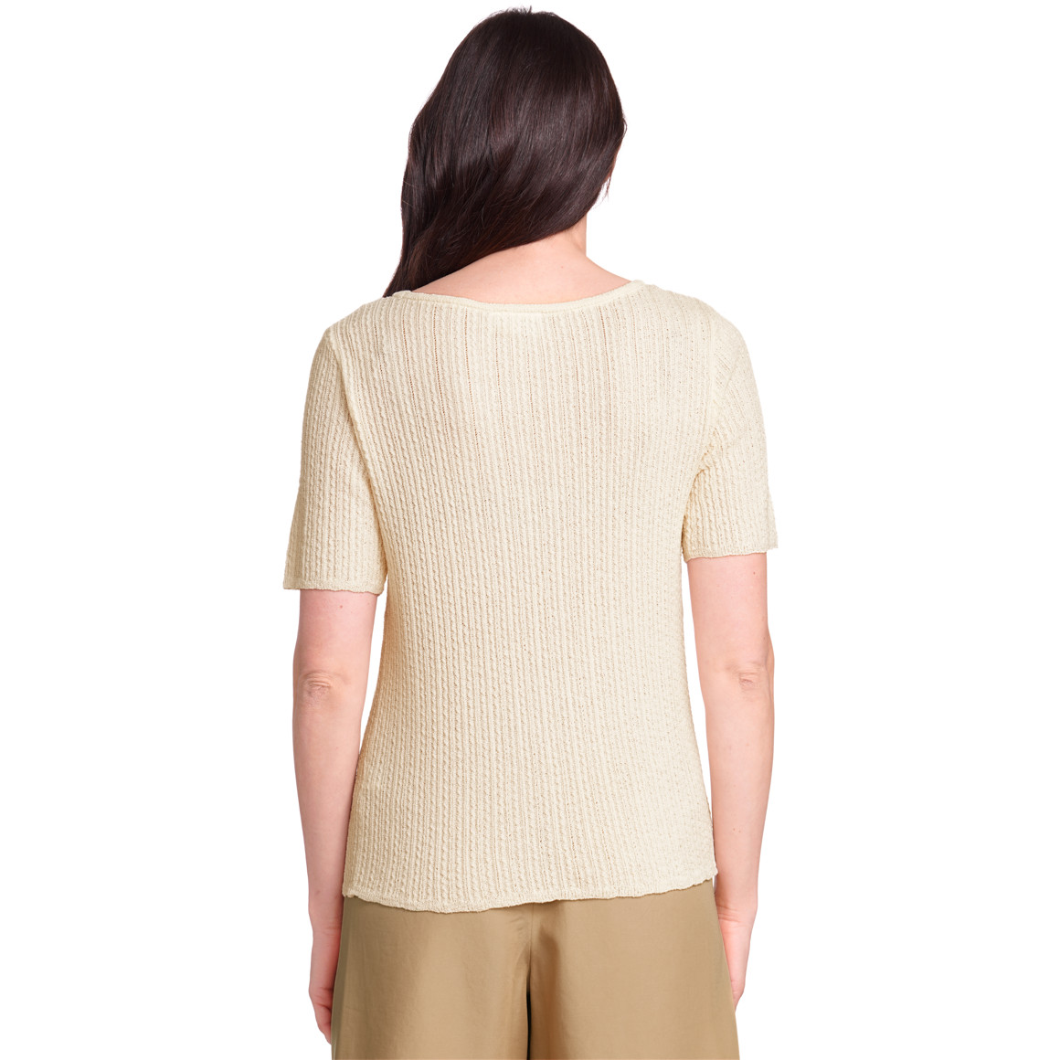 Gina Benotti Damen Shirt mit Strukturmuster creme