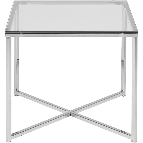 Cross firkantet sofabord - klar glas