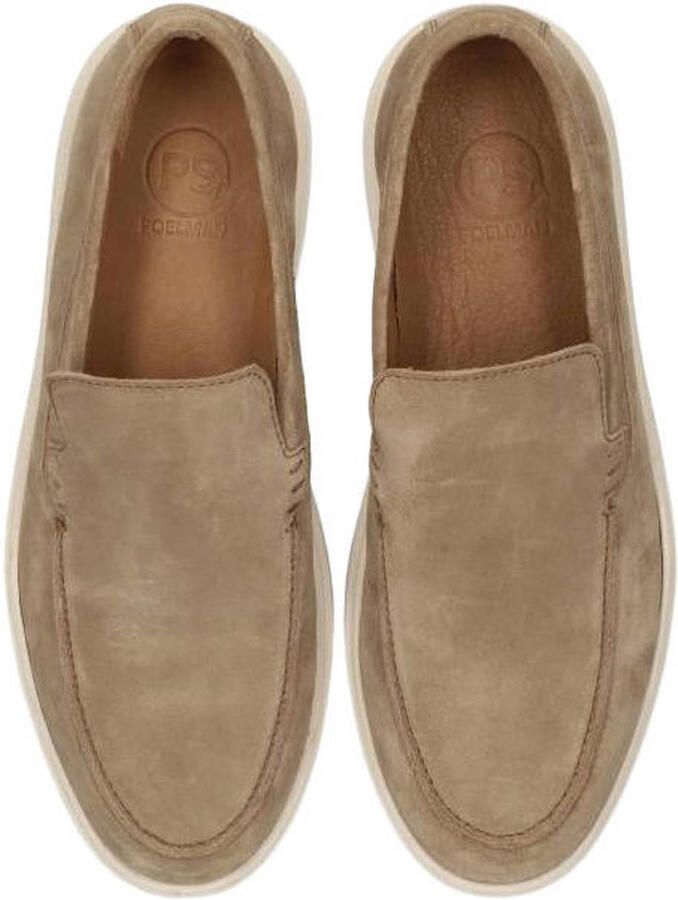 PS Poelman Mason suède loafers lichtbruin
