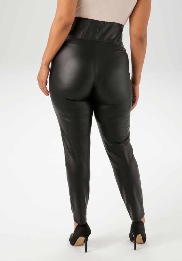 Aniston PLUS Leggings  aus elastischem Lederimitat - NEUE KOLLEKTION