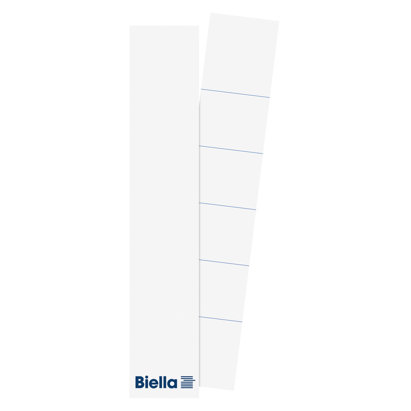 Biella Ordner-Rückenschilder, für 4 cm Ordner, 25 Stück, weiss