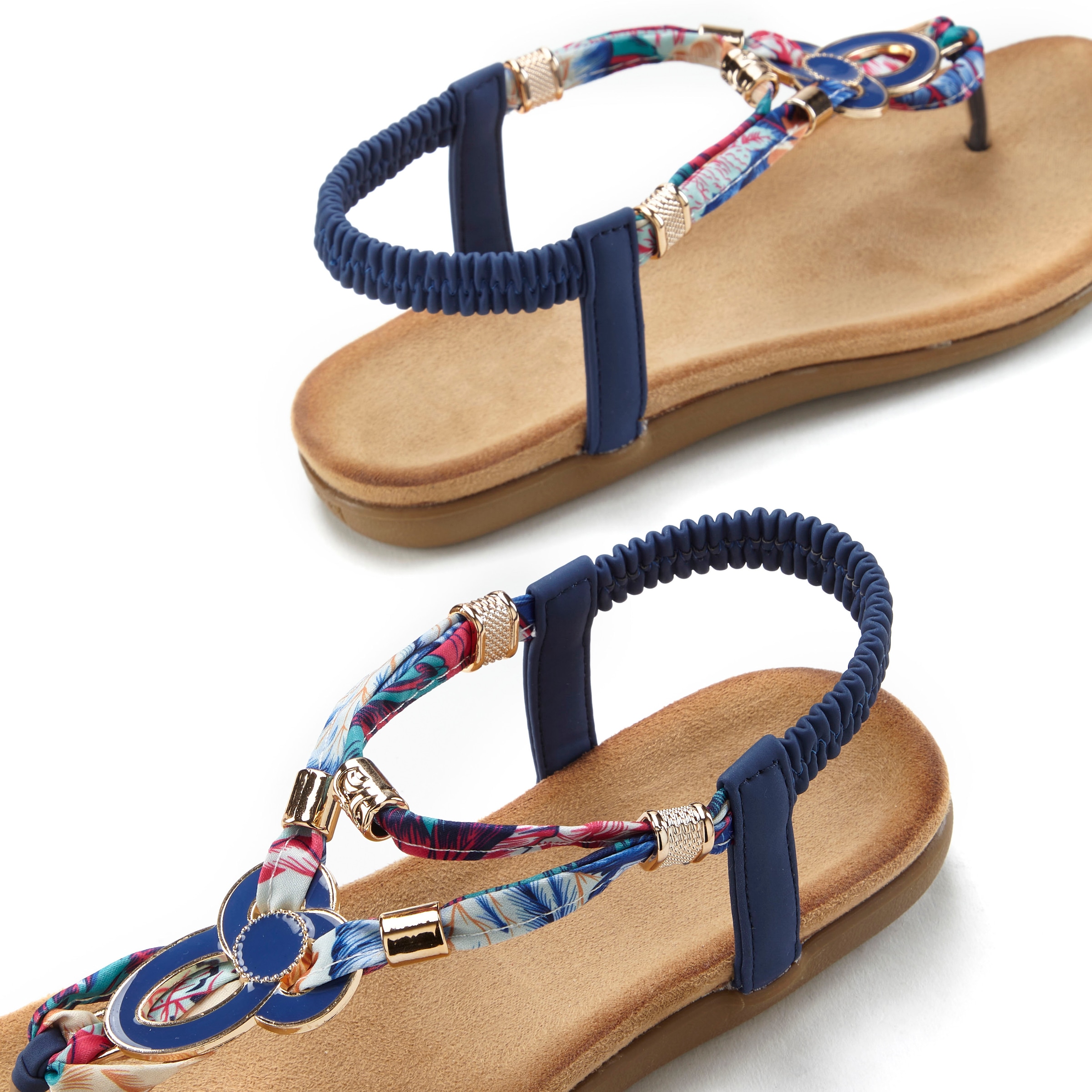 LASCANA Zehentrenner  Sandale, Pantolette mit Stretcheinsatz