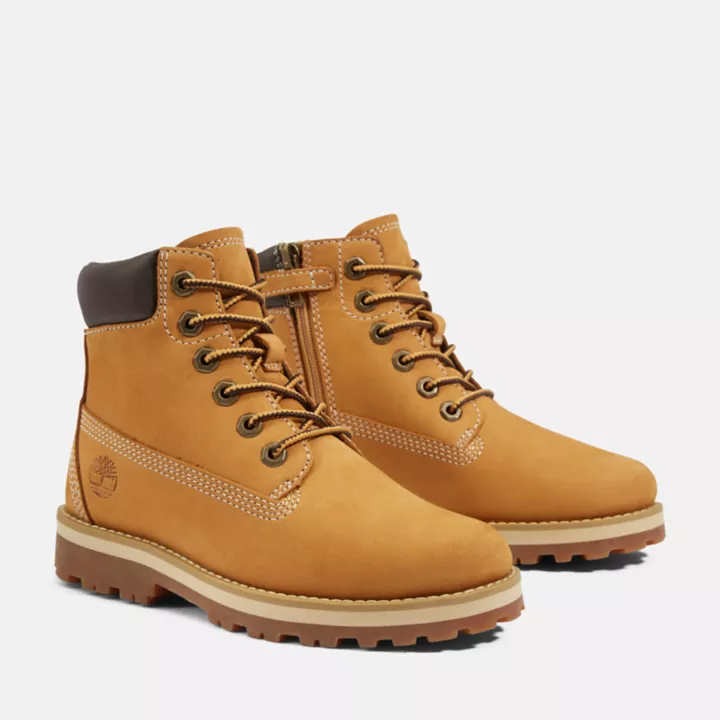 6-Inch Boot Courma Kid à zip latéral pour enfant en jaune