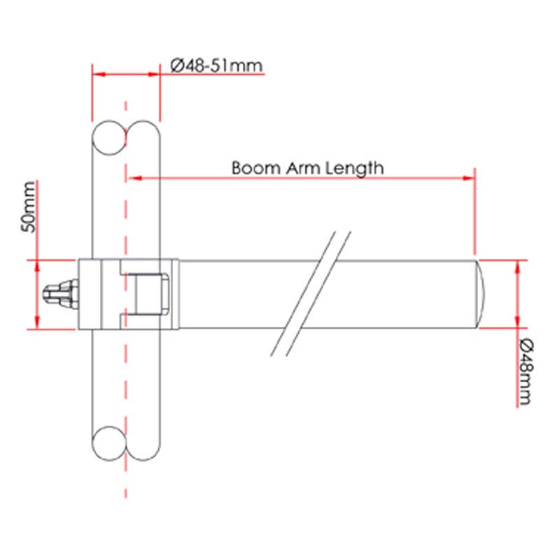 Doughty T57321 Boom Arm 1000 mm zwart