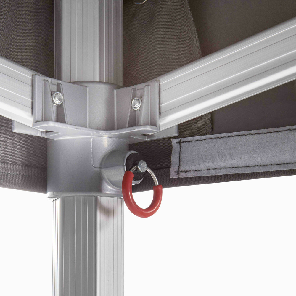 Tente pliante m2 en aluminium 3x3m 480g/m² 50mm gris