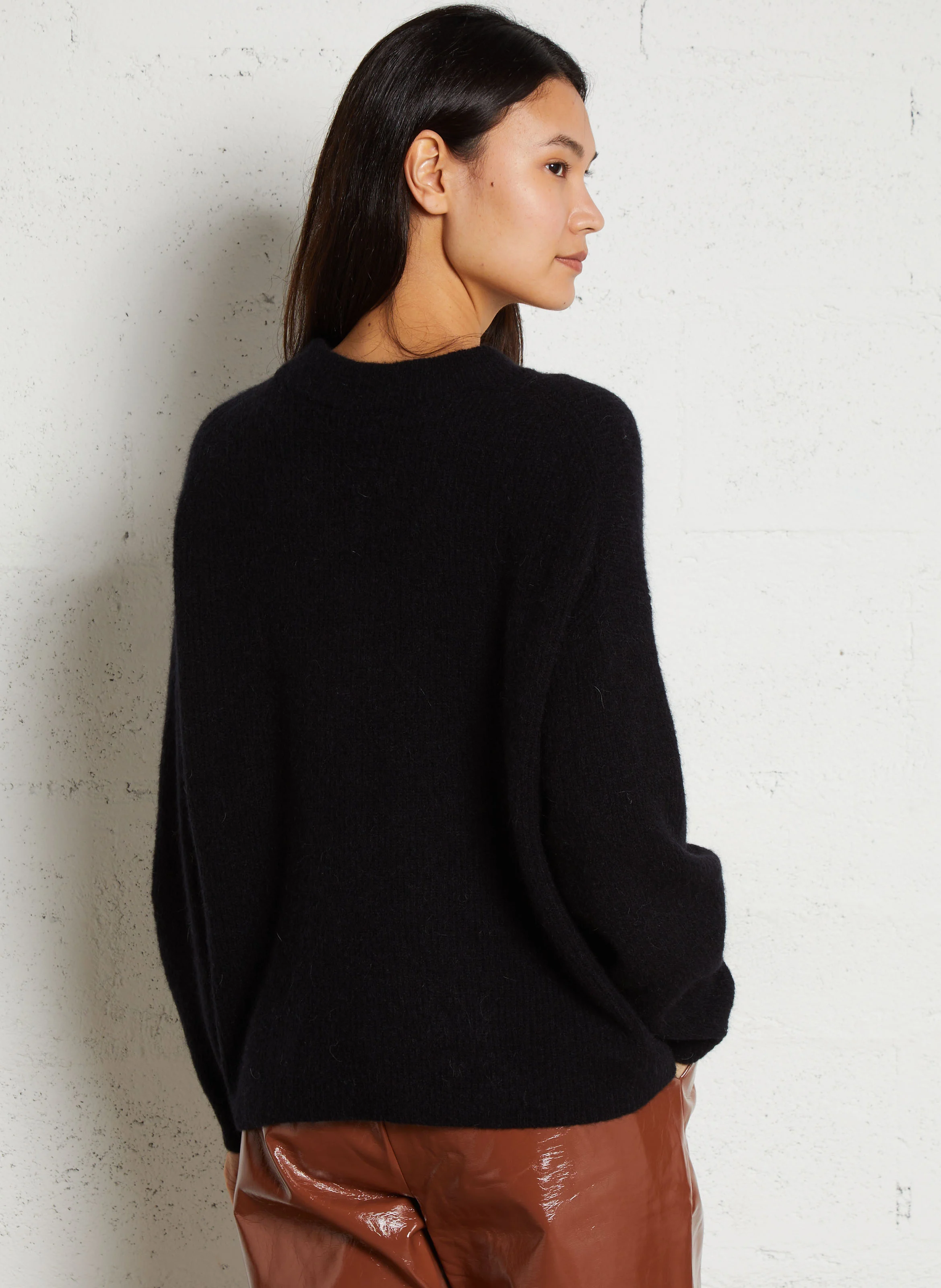 PUMPKIN - Pull col rond ample | Noir