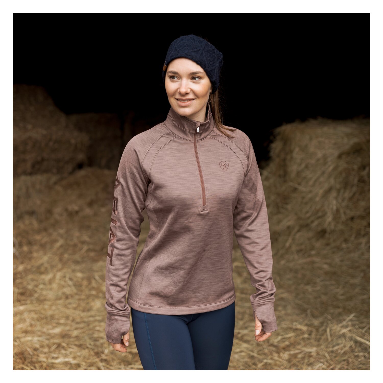 ARIAT Sweatshirt Tek Team 1/2 Zip - mauve