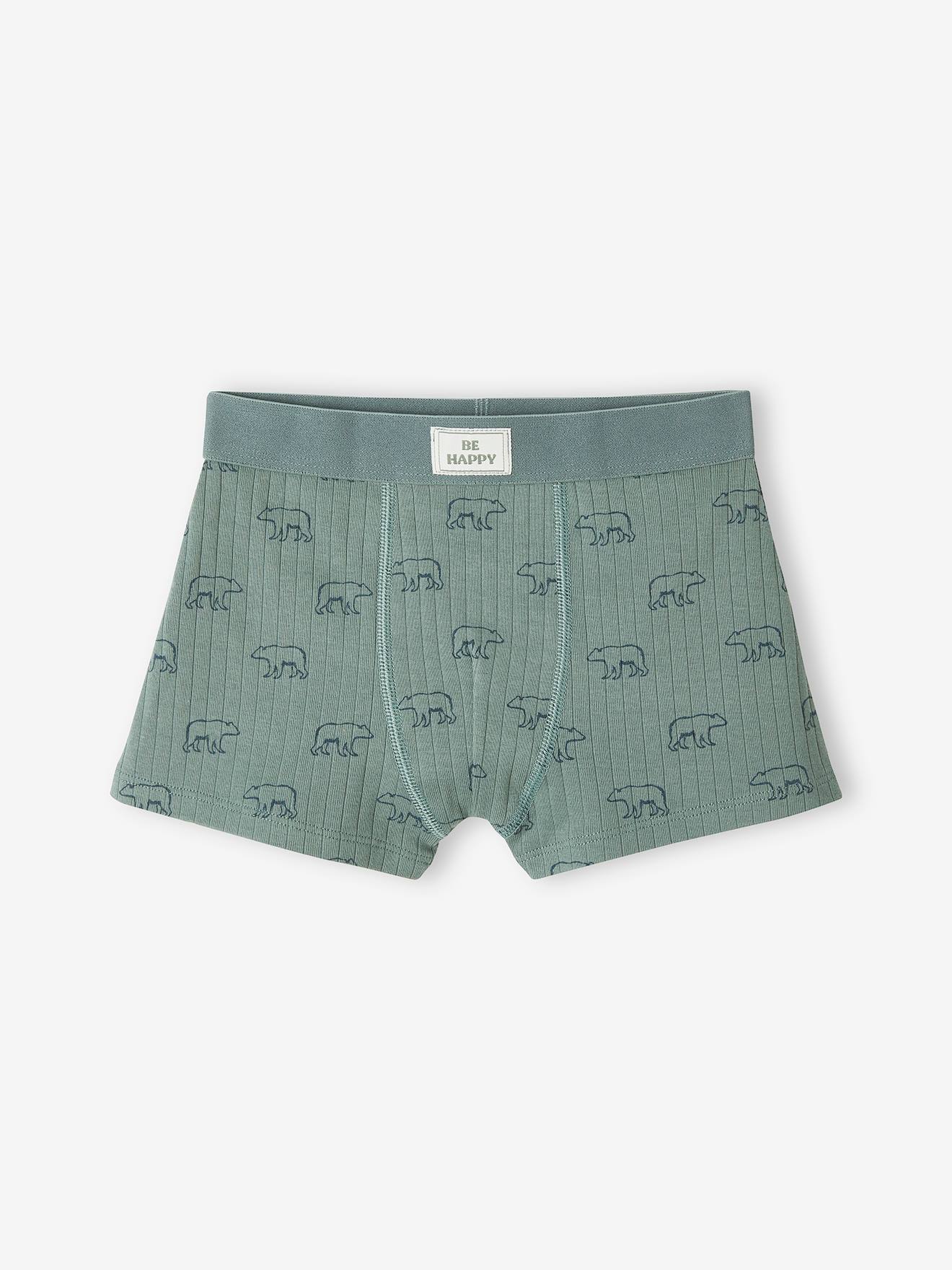Conjunto de 3 cuecas boxer caneladas 
