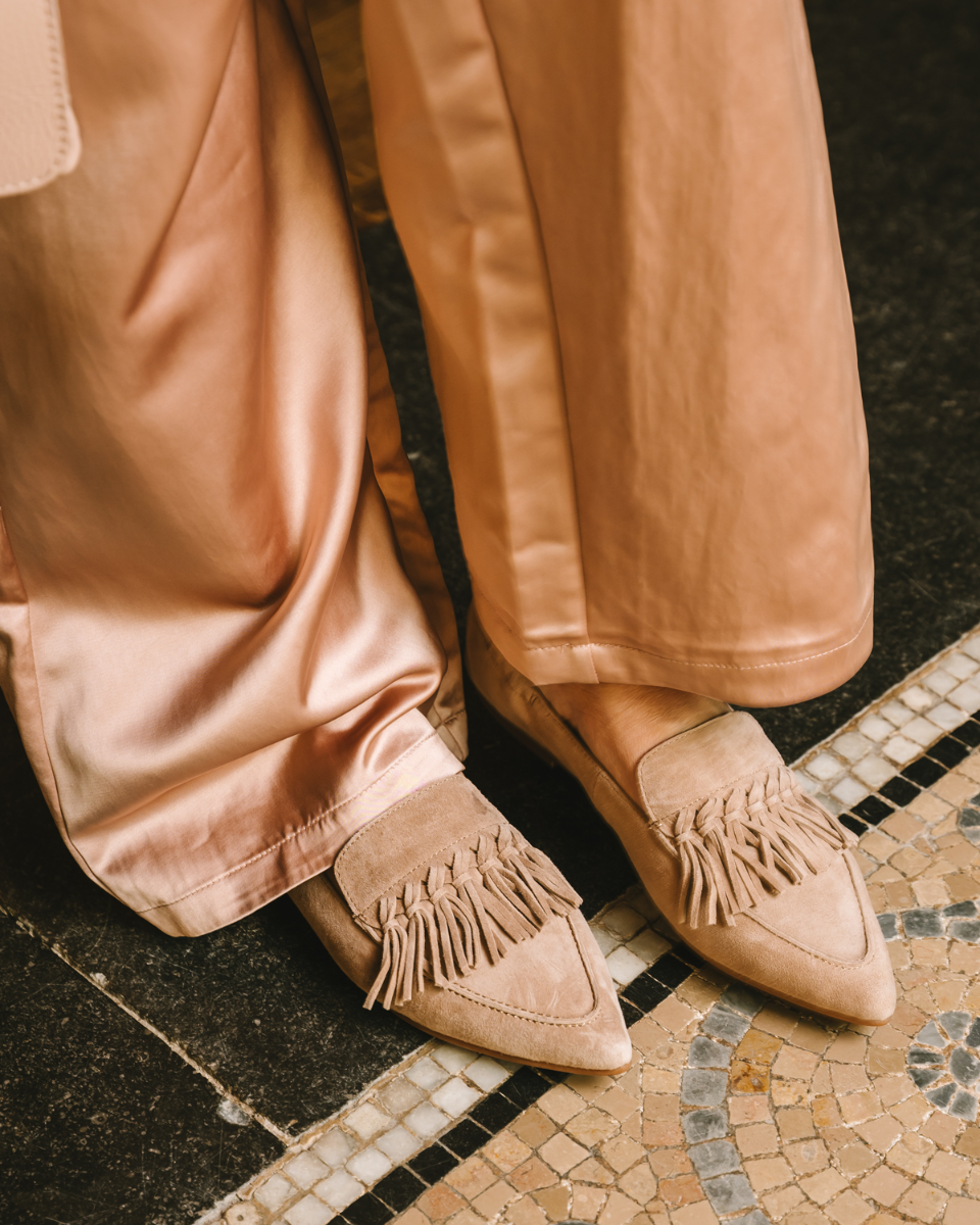 Di Lauro Onaya Ecru Damesloafers