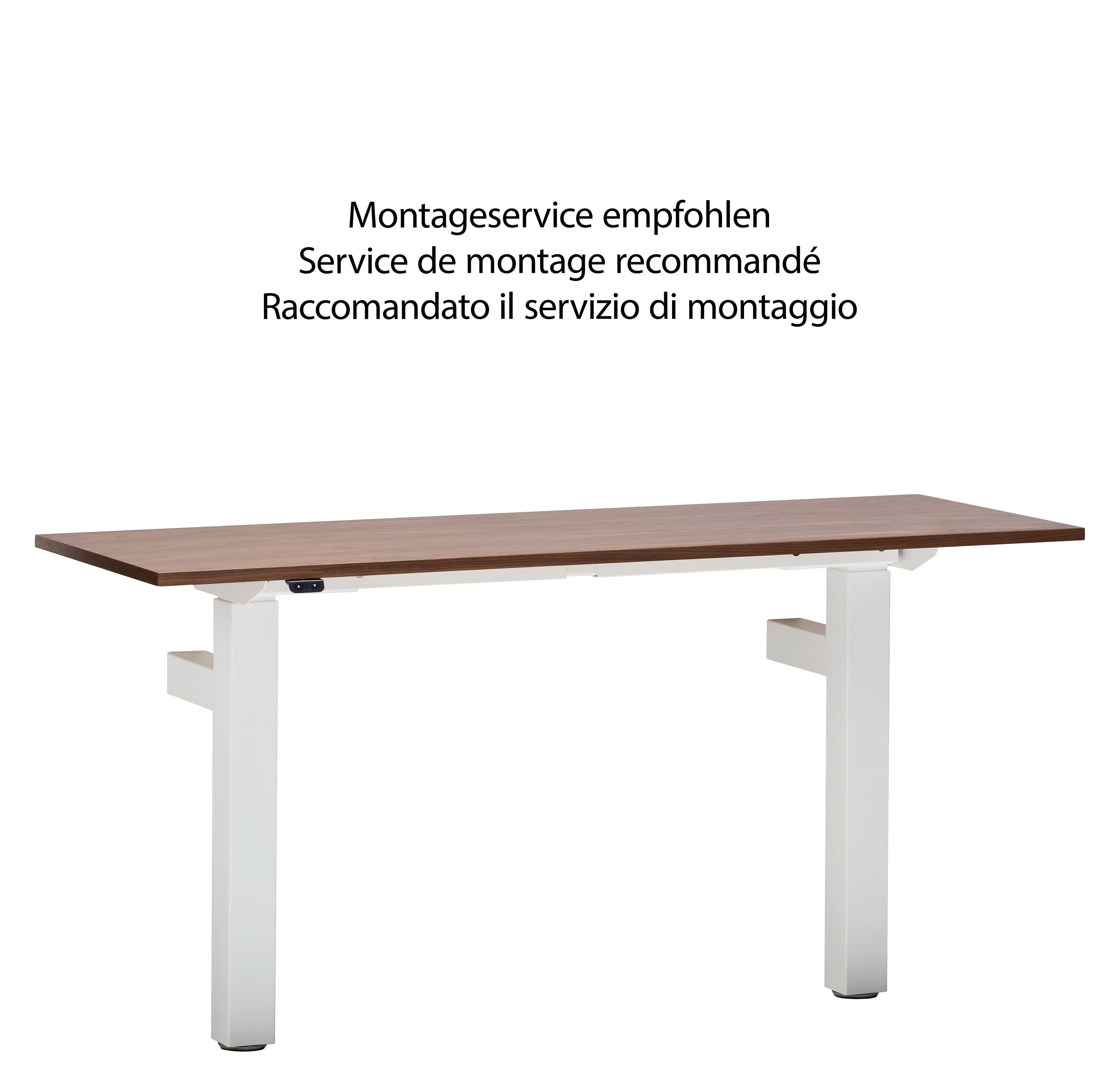 FLEXCUBE Wandtisch höhenverstellbar - Nussbaum / B: 140.0 cm x T: 50.0 cm x H: 67.5 cm