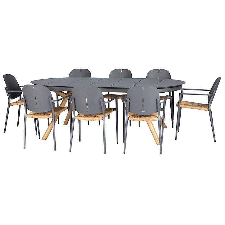Fauteuil de jardin Hespéride Rubby en aluminium - Coloris graphite - Hauteur 82 cm