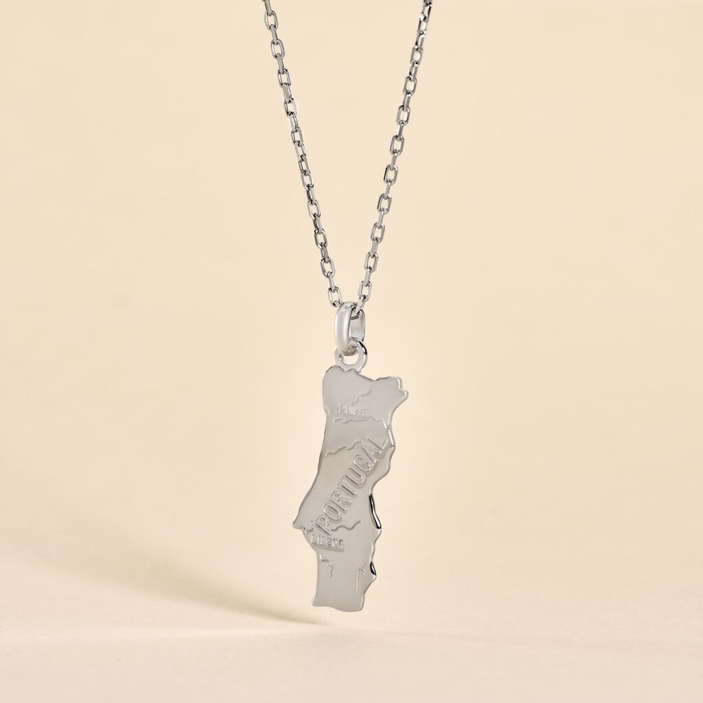 Pendentif Thea Argent Blanc