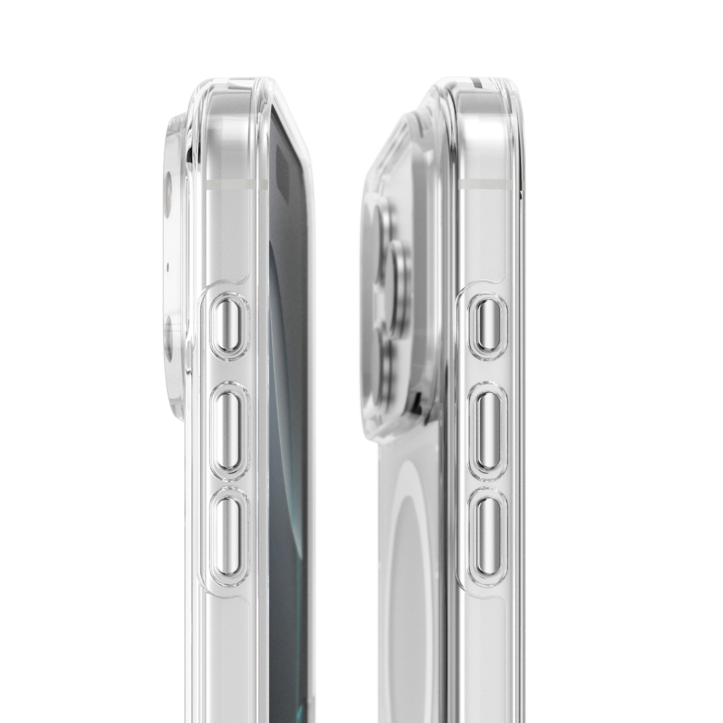 iPhone 17 Pro MagSafe Hybrid Hülle TPU Bumper   Acryl Rückseite Transparent Case 2 (TRC00059) - Transparent