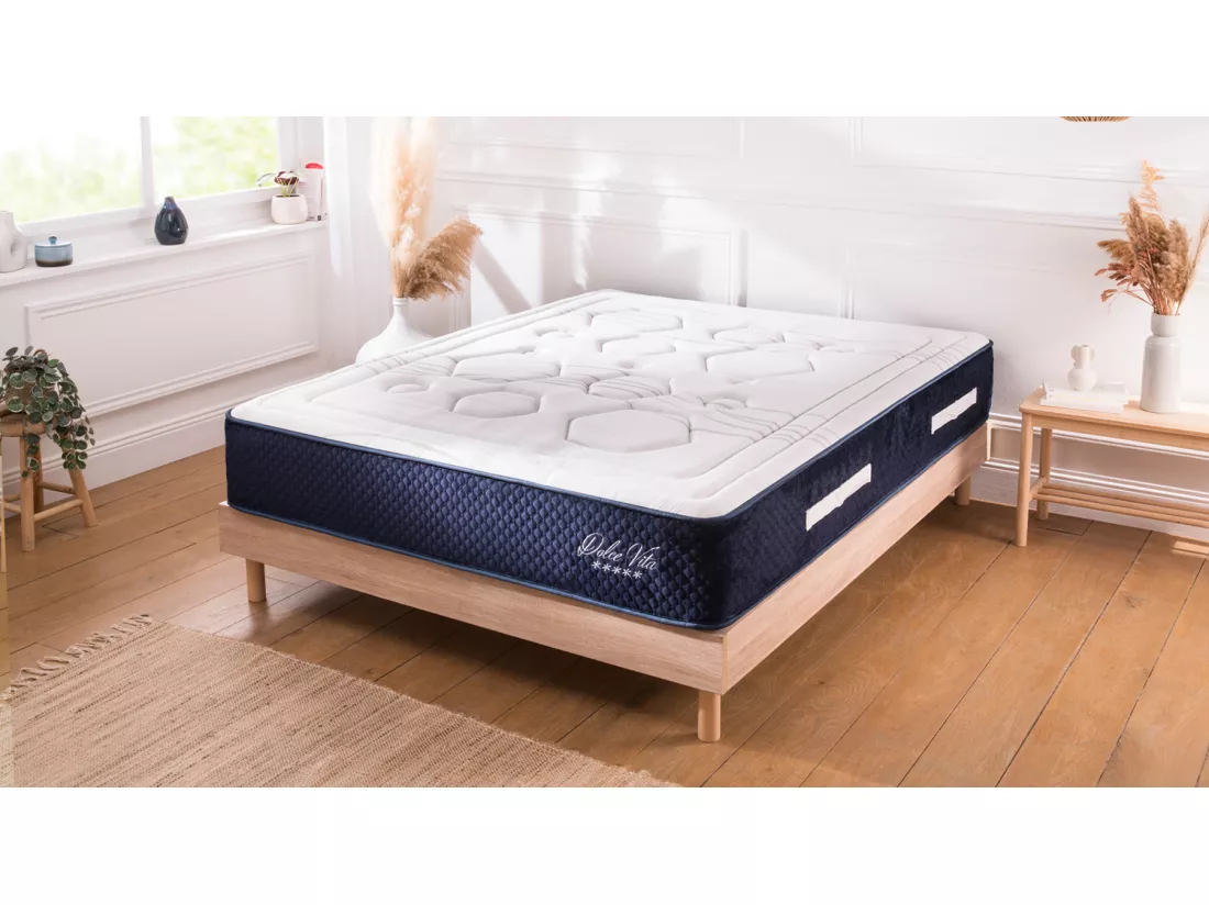 Matelas Dolce Vita Ressorts ensachés Accueil mémoire de forme Ferme - 28cm - 180 x 200 cm