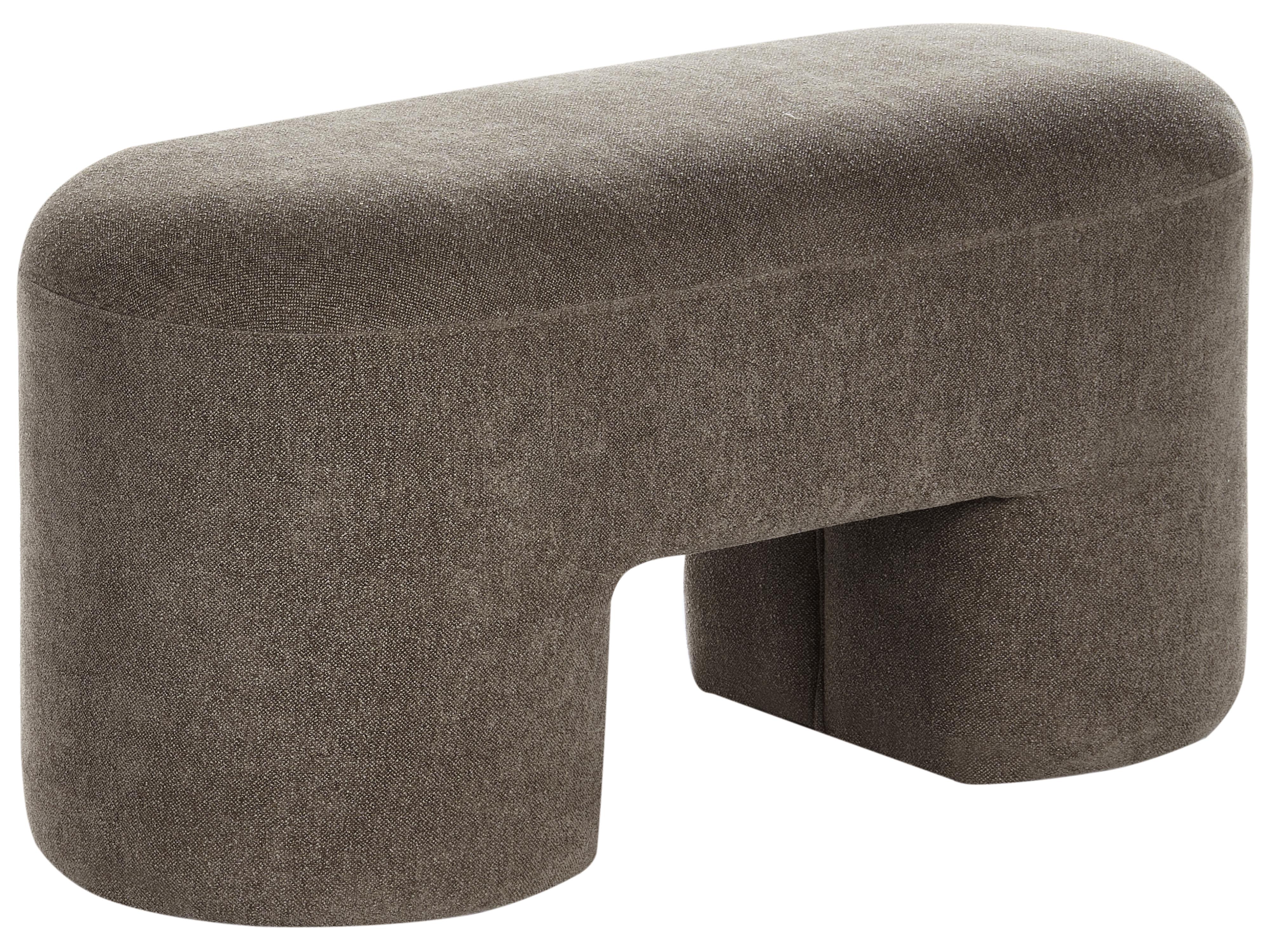 Bankje DECORAH Bouclé Bruin