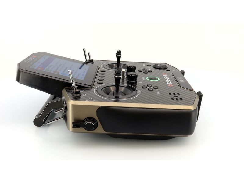 Jeti Fernsteuerung DS-24II Carbon Line Bronze 24 Kanal, Dup Professioneller 24-Kanal-Sender mit Geber auf Rückseite und Carbon-Frontplatte