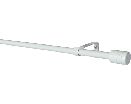 Uitschuifbare gordijnroedeset, wit, 100-200 cm, Ø 13/16 mm