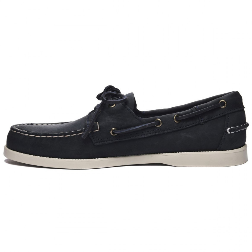 DOCKSIDES PORTLAND CRAZY Blue Navy-Chaussures bateau pour homme en cuir Portland