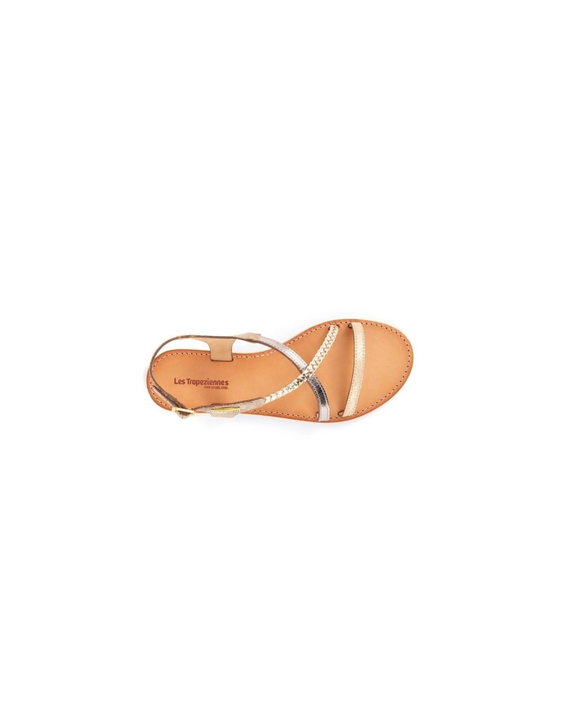 Les tropeziennes par M.Belarbi Sandales femme hanano cuir or/multicolor
