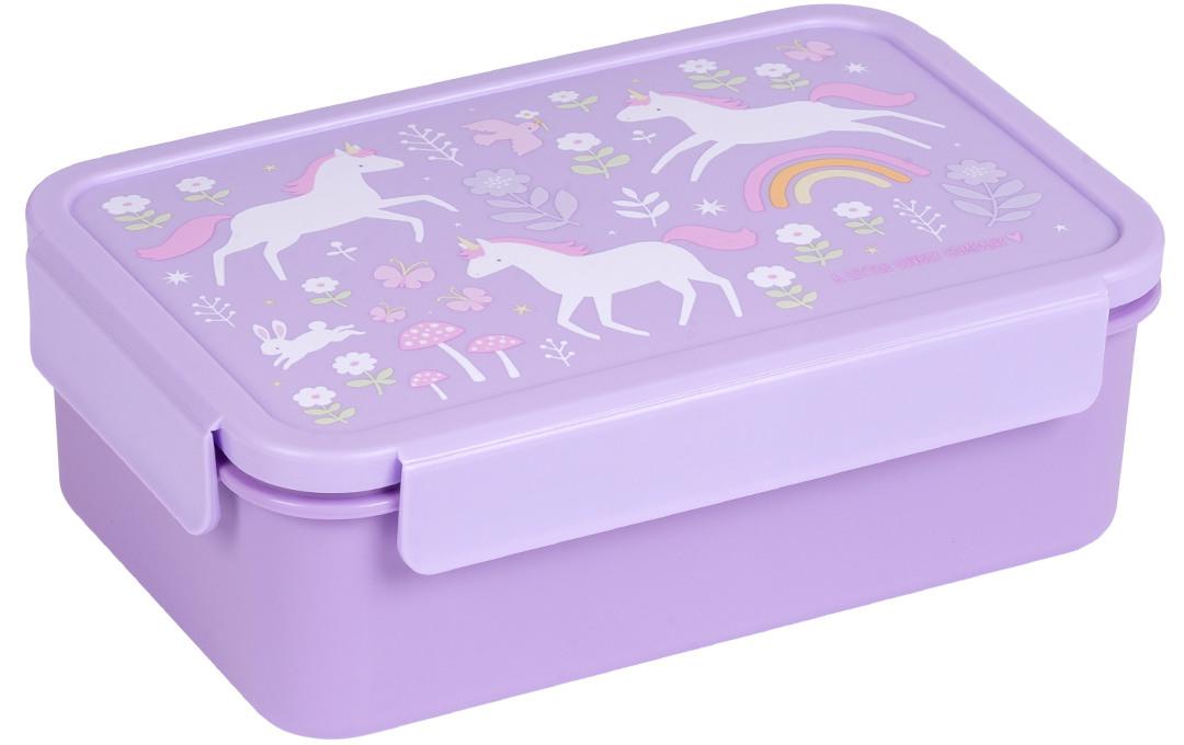 Lunchbox Einhorn WeissKinder Znünibox mit herzigem Motiv