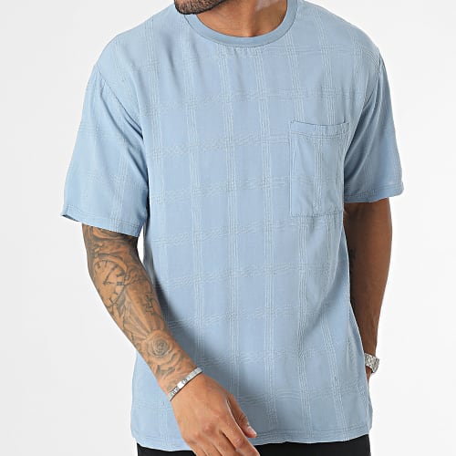 Tee Shirt Poche Bleu Clair