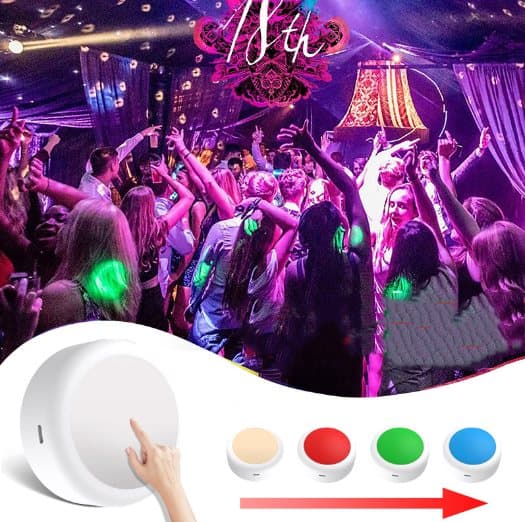 INF Oppladbare LED-spotlights 13 RGB-farger 3-pakning Hvit