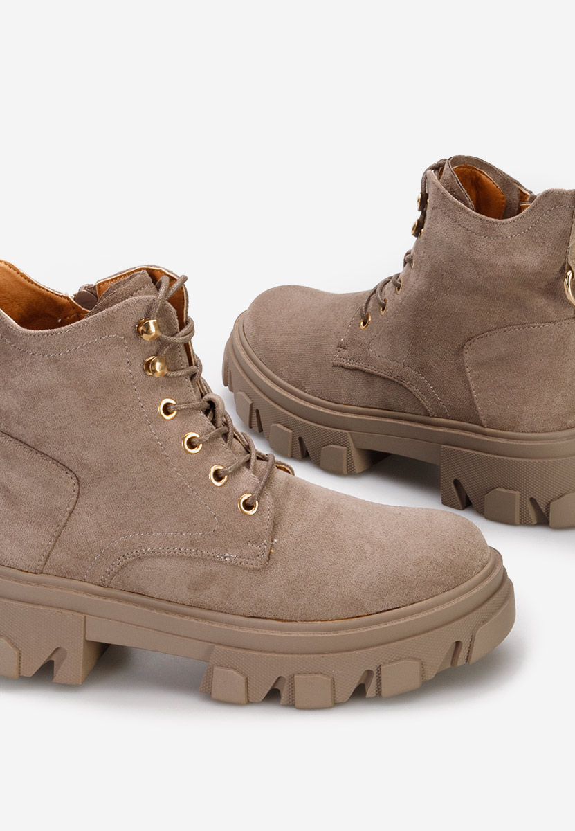 Bottines à lacets femme kaki Karinia