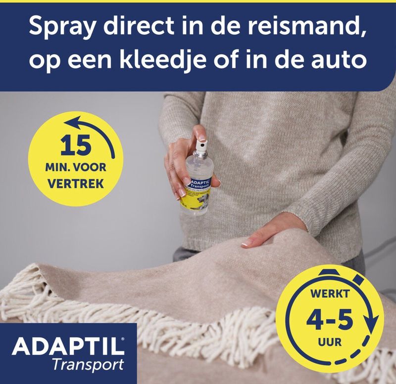 Adaptil Antistressmiddel - Transport Spray Hond - 60 ml