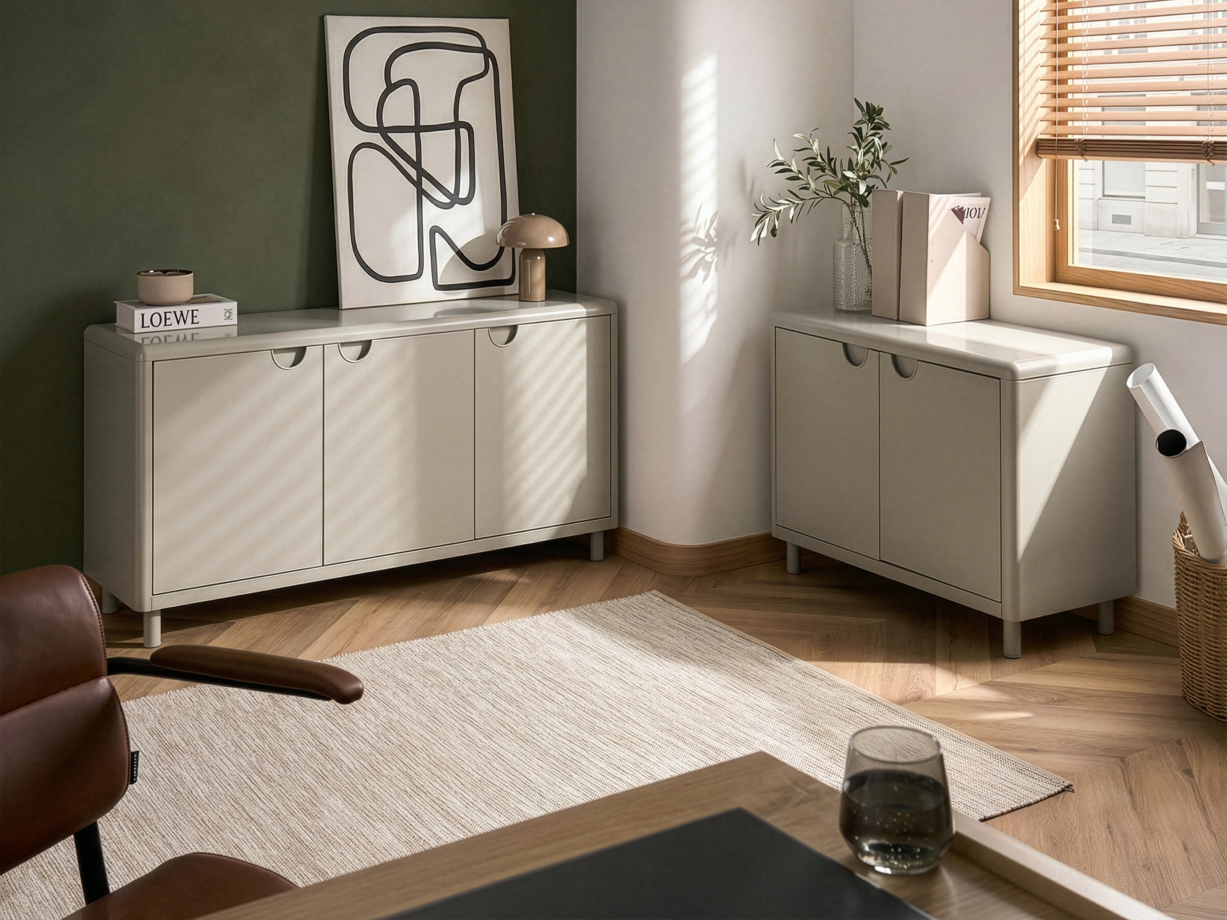 Dressoir met 3 deuren KORVO Beige