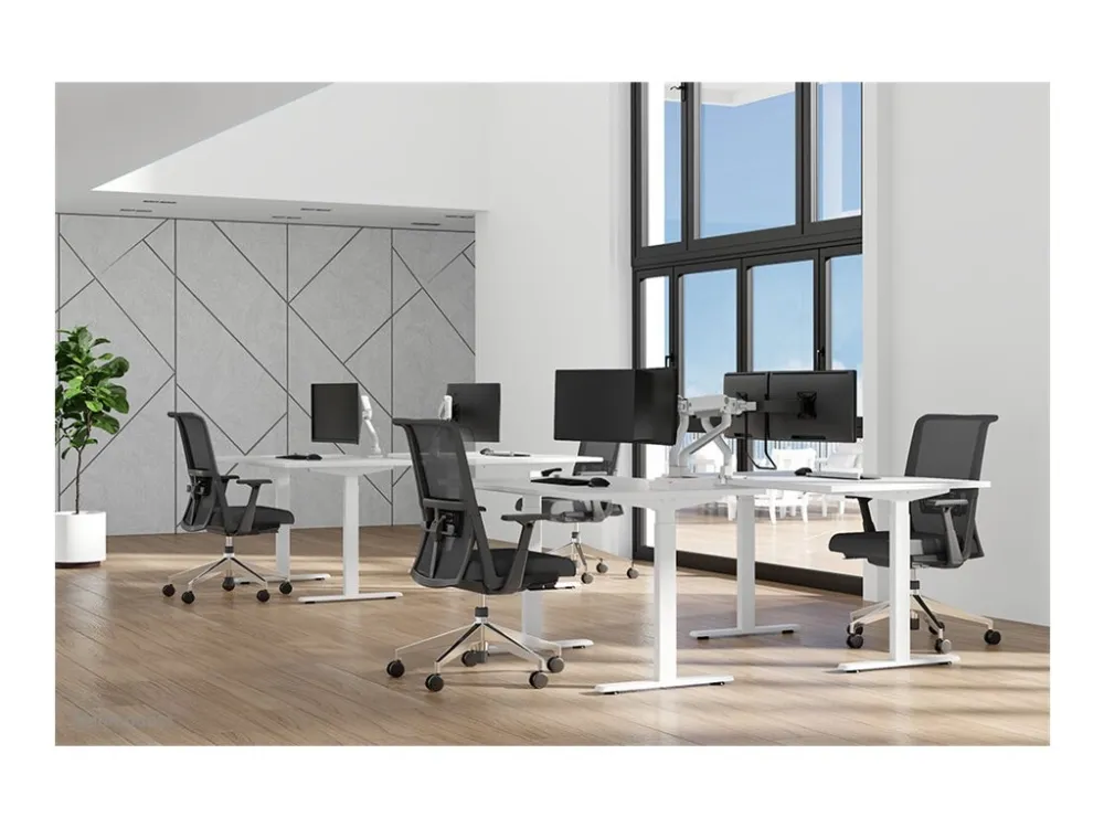 [OUTLET] - Neomounts DS75S-950WH2 - Monteringssæt (skrivebordsmonteringsarm) - fuld bevægelse - for 2 LCD displays - aluminium - hvid - skærmstørrelse: 17