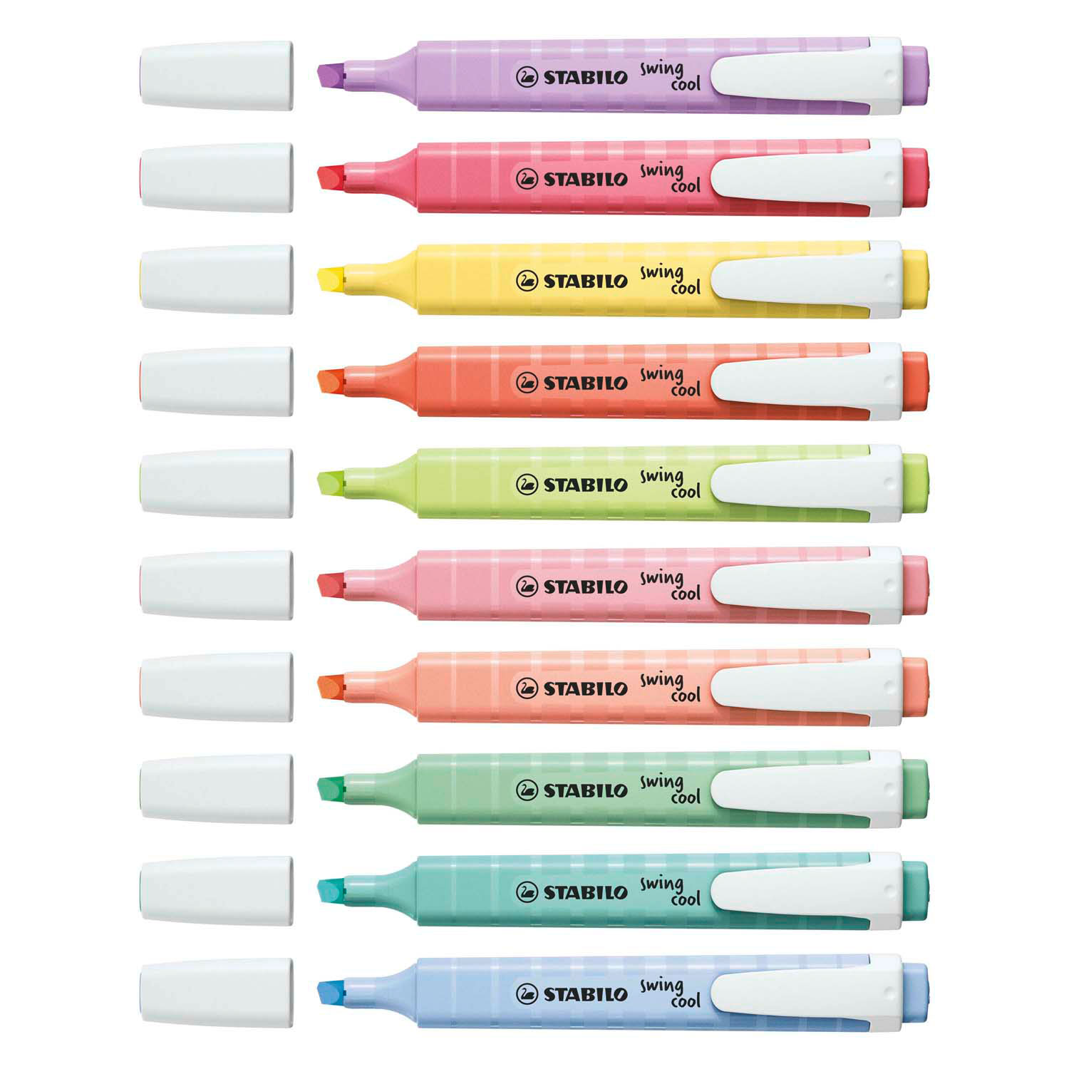 STABILO swing coolPastel - Markeerstift - Set Met 8 Stuks