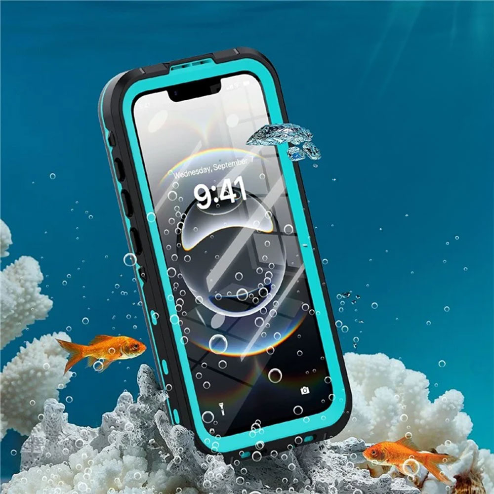 iPhone 16e MagSafe Wasserfeste Outdoor Schutz Hülle (IP68) - Blau / Schwarz