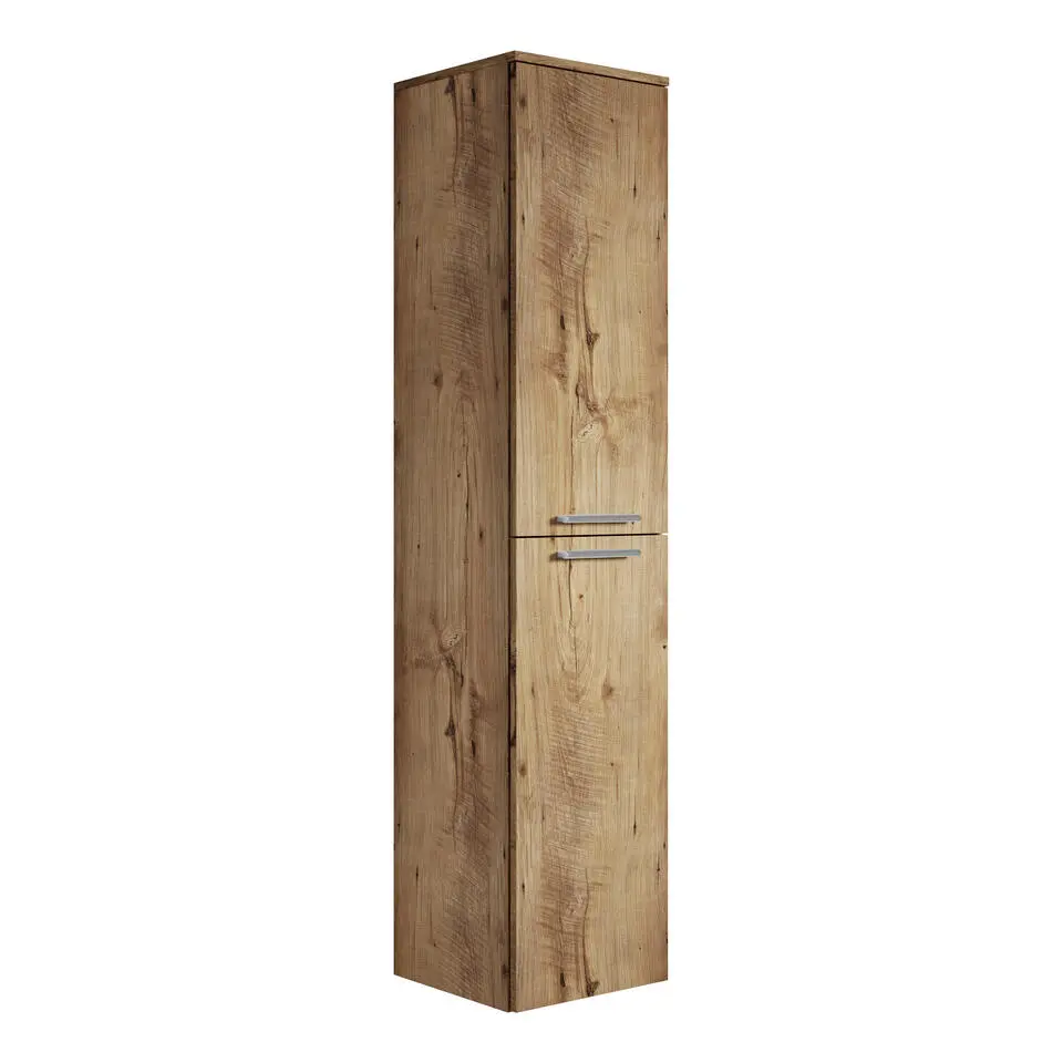 Badplaats Badkamerkast Venus 30 x 30 x 160 cm - Kastanje Eiken - Hangende