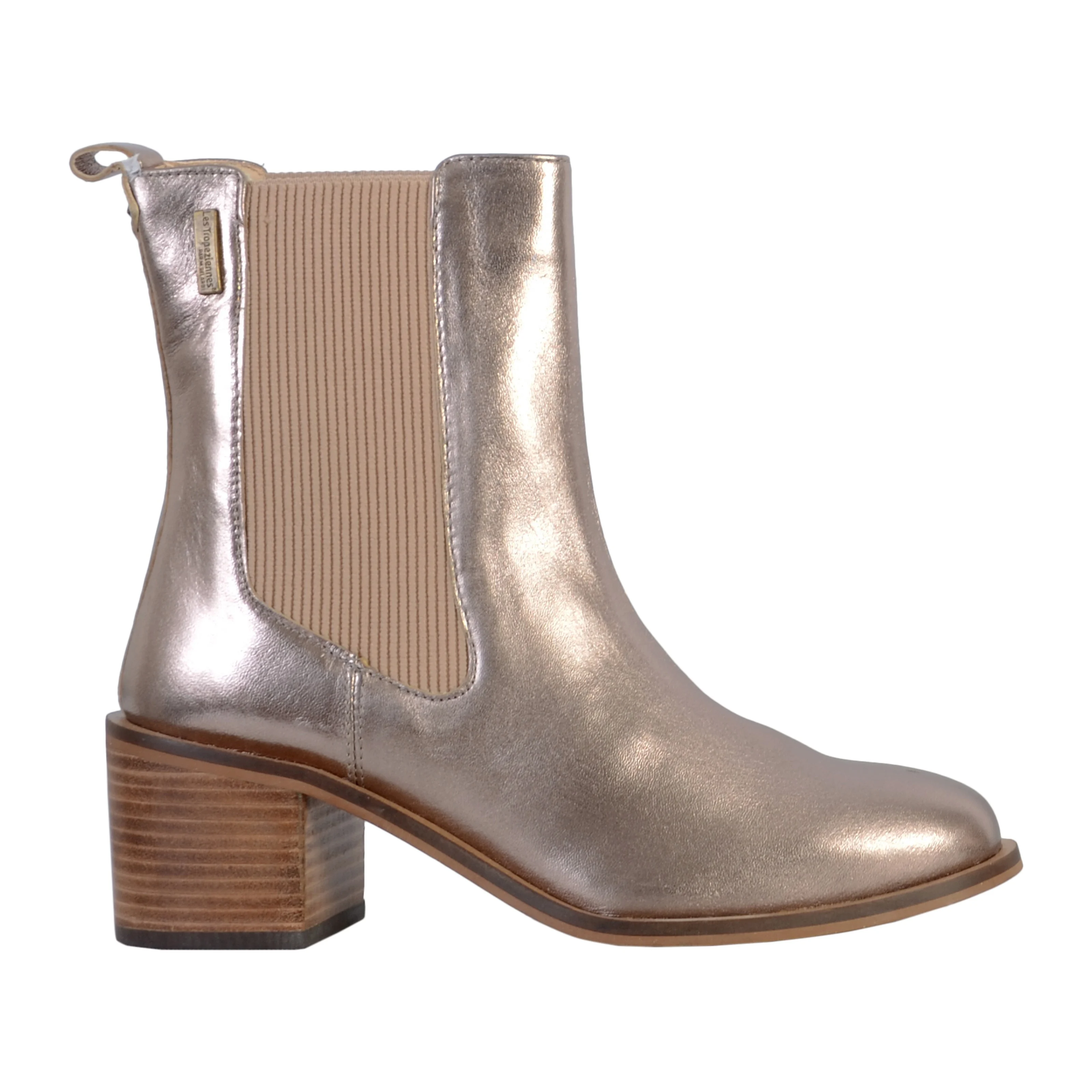 Bottines en cuir | Doré