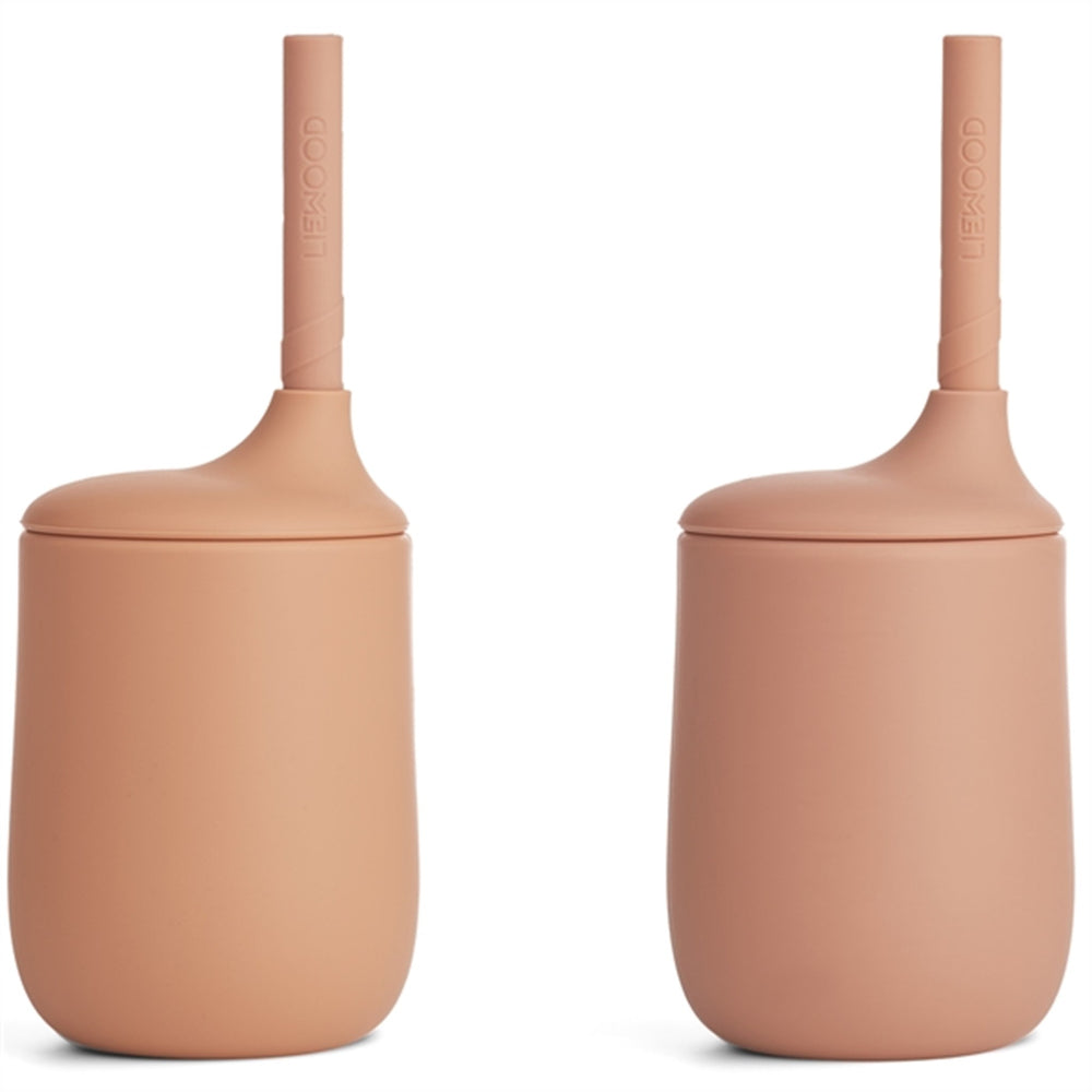 Ellis Sippy Silicone Kop 2-Pak Tuscany Rose/Pale Tuscany