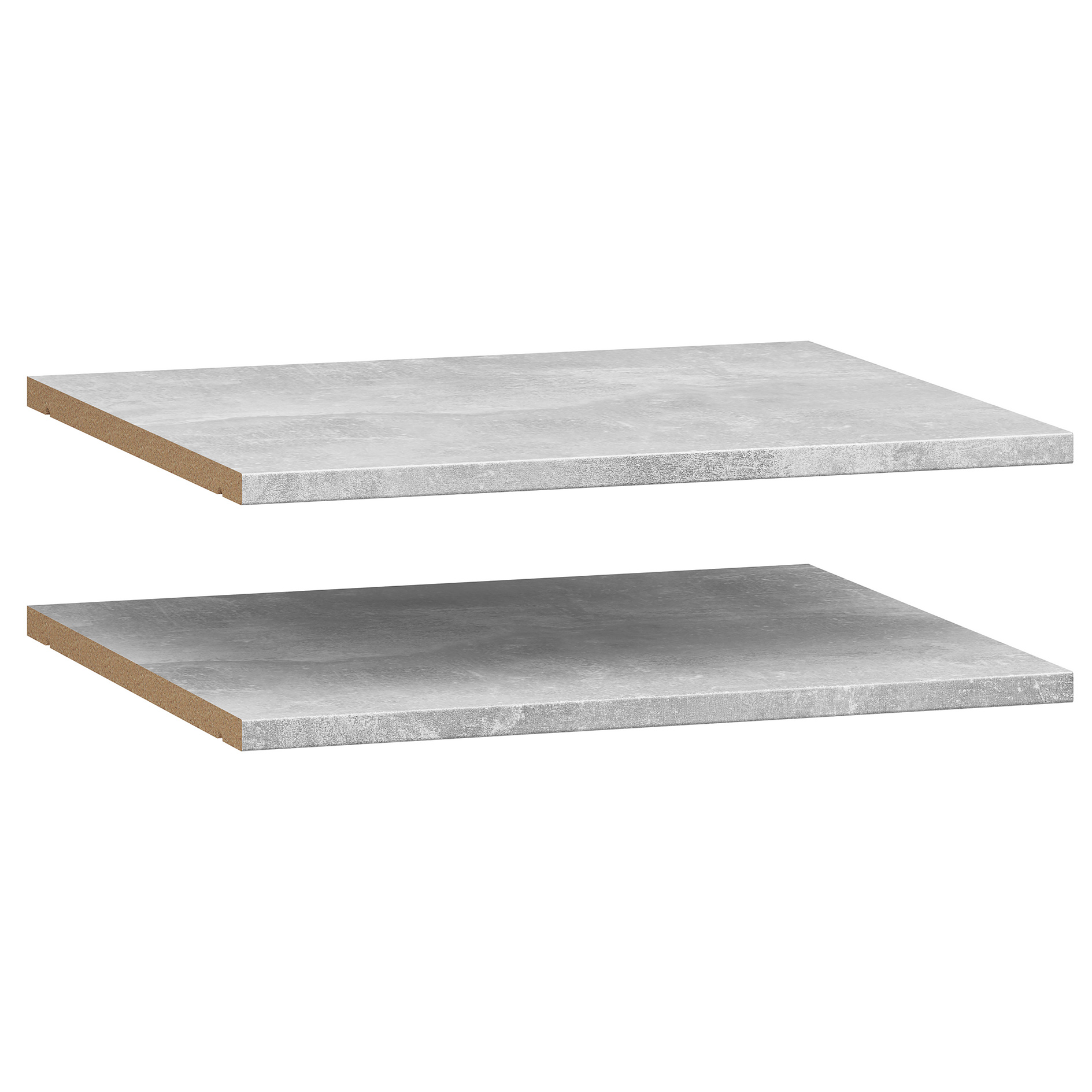 2-teiliges Einlegeboden-Set - Betonoptik - 42 cm